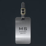 Silver Stainless Steel Metal Luggage Tag Gepäckanhänger<br><div class="desc">Silver Stainless Steel Metal</div>