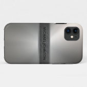 Silver Stainless Steel Metal Modern Case-Mate iPhone Hülle (Rückseite (Horizontal))