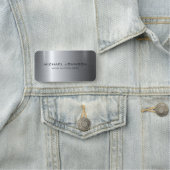 Silver Stainless Steel Metal Namensschild (Beispiel)