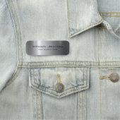 Silver Stainless Steel Metal Namensschild (Beispiel)