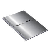 Silver Stainless Steel Metal Notizblock (Rechte Seite)