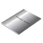Silver Stainless Steel Metal Notizblock (Linke Seite)