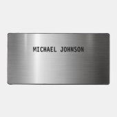 Silver Stainless Steel Metal Schreibtischunterlage (Vorderseite)