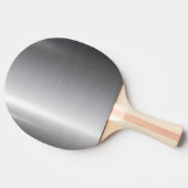 Silver Stainless Steel Metal Tischtennis Schläger (Seitenansicht)