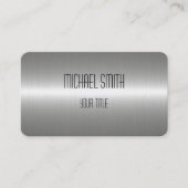 Silver Stainless Steel Metal Visitenkarte (Vorderseite)