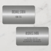 Silver Stainless Steel Metal Visitenkarte (Vorne/Hinten)