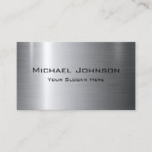 Silver Stainless Steel Metal Visitenkarte (Vorderseite)