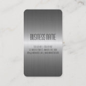 Silver Stainless Steel Metal Visitenkarte (Rückseite)