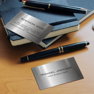 Silver Stainless Steel Metal Visitenkarte