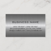 Silver Stainless Steel Metal Visitenkarte (Rückseite)