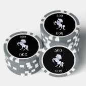 Silver Stallion Black Pokerchips (Stapel)