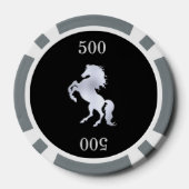 Silver Stallion Black Pokerchips (Rückseite)