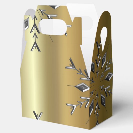 Silver Star auf Gold Geschenkschachtel (Geöffnet)