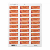 Silver Star Blume Red Orange Address Labels (Vorne)