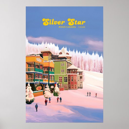 Silver Star Canada Skigebiet Reiseplakat Poster (Vorne)