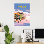 Silver Star Canada Skigebiet Reiseplakat Poster (Heimbüro)
