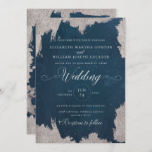 Silver Star Celestial Winter Wedding Card