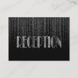 Silver Star Dusche und Black Wedding Design Begleitkarte