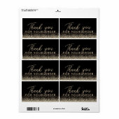 Silver Star Glitzer schimmern - Danke Label (Vorne)