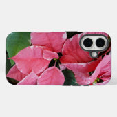 Silver Star Marble Poinsettias Pink Holiday Floral Case-Mate iPhone Hülle (Rückseite (Horizontal))