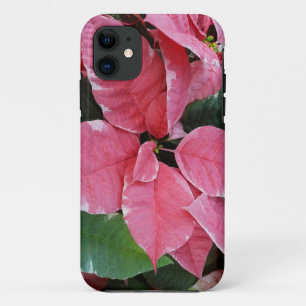 Silver Star Marble Poinsettias Pink Holiday Floral Case-Mate iPhone Hülle