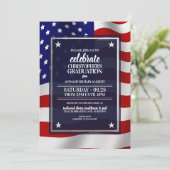 Silver Star Military Academy Graudation Party Einladung (Stehend Vorderseite)
