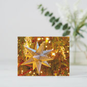 Silver Star Ornament Postkarte (Stehend Vorderseite)