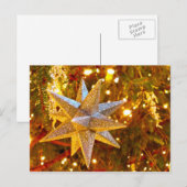 Silver Star Ornament Postkarte (Vorne/Hinten)