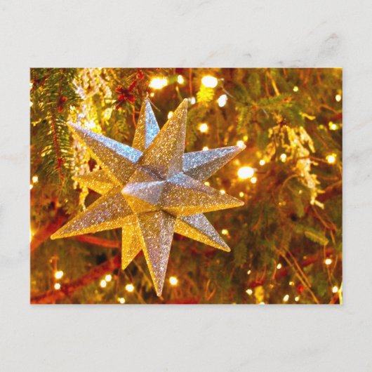 Silver Star Ornament Postkarte (Vorderseite)