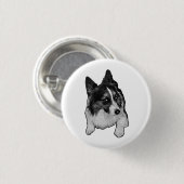 Silver-Star-Pup-Button Button (Vorne & Hinten)