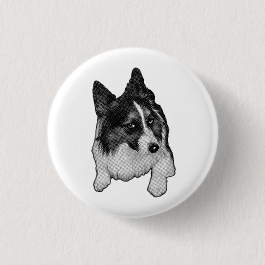 Silver-Star-Pup-Button Button (Vorderseite)