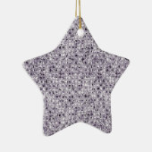 Silver Star Sequin Glitzer Effect Keramik Ornament (Rechts)