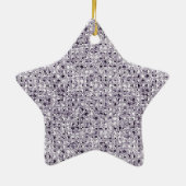 Silver Star Sequin Glitzer Effect Keramik Ornament (Hinten)