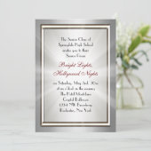 Silver Star Spotlight Prom Einladungen (Stehend Vorderseite)