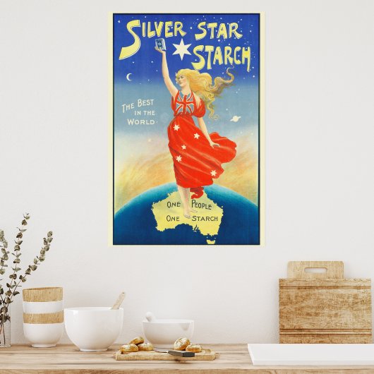 Silver Star Starch Advertising Australien Poster (Küche)