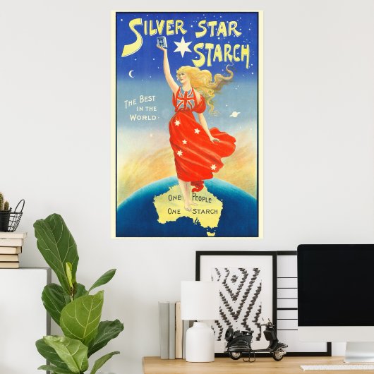 Silver Star Starch Advertising Australien Poster (Heimbüro)
