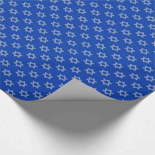 Silver Star von David auf Blue Geschenkpapier (Ecke)