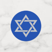 Silver Star von David auf Blue Konfetti (Klein Vorderseite)