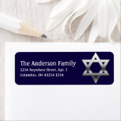 Silver Star von David Hanukkah Address Labels d1 (Insitu)
