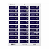 Silver Star von David Hanukkah Address Labels d1 (Vorne)