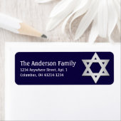 Silver Star von David Hanukkah Address Labels d2 (Insitu)