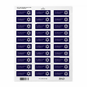 Silver Star von David Hanukkah Address Labels d2 (Vorne)