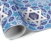 Silver Star von David Jewish Holidays Geschenk Geschenkpapier (Rolleneckpunkt)