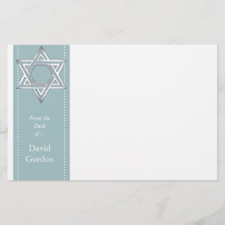 Silver Star von David/Jewish Personal Stationery Briefpapier