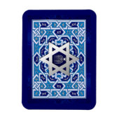 Silver Star von David Menorah Jüdisches Weihnachts Magnet (Vertikal)