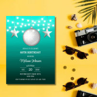 Silver Star Weihnachtsball Aquamarin Gradient Gebu