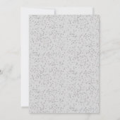Silver Stardust Confetti Save the Date Karte (Rückseite)