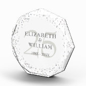 Silver Stardust Confetti zum 25. Jahrestag Fotoblock (Rechts)