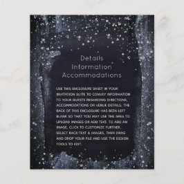 Silver Starry Night Wedding Details Umschließung