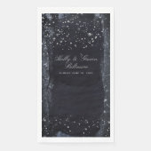 Silver Starry Night Weddinner Napkins Serviette (Vorderseite)